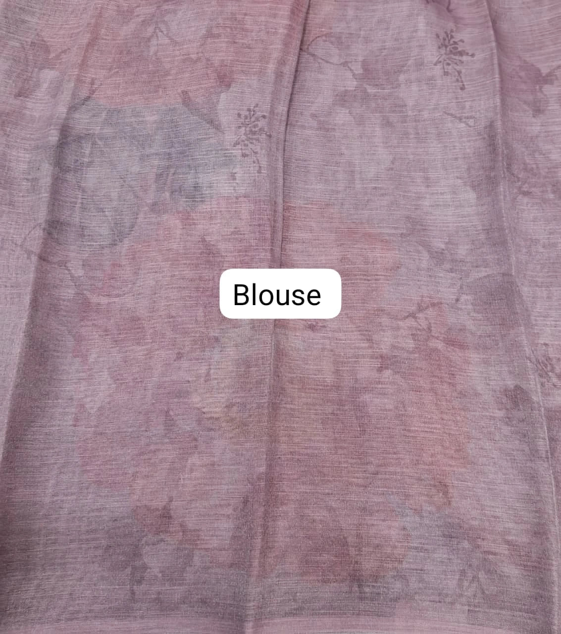 Light Baby Pink Tissue Tussar Saree blouse