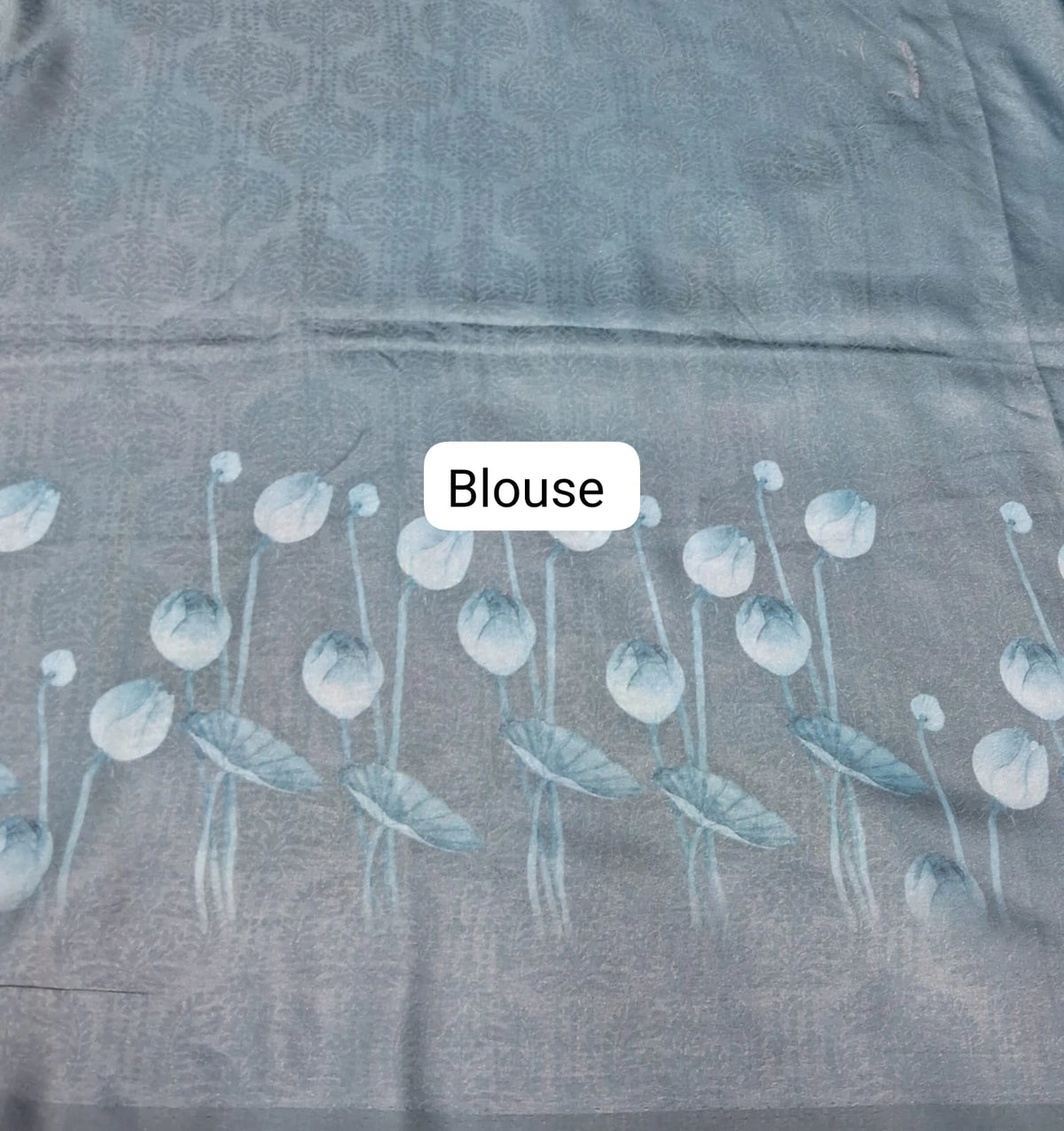 Light Sky Blue Silk Saree Blouse