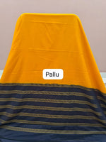 Yellow Mysore Crepe Silk Saree Pallu