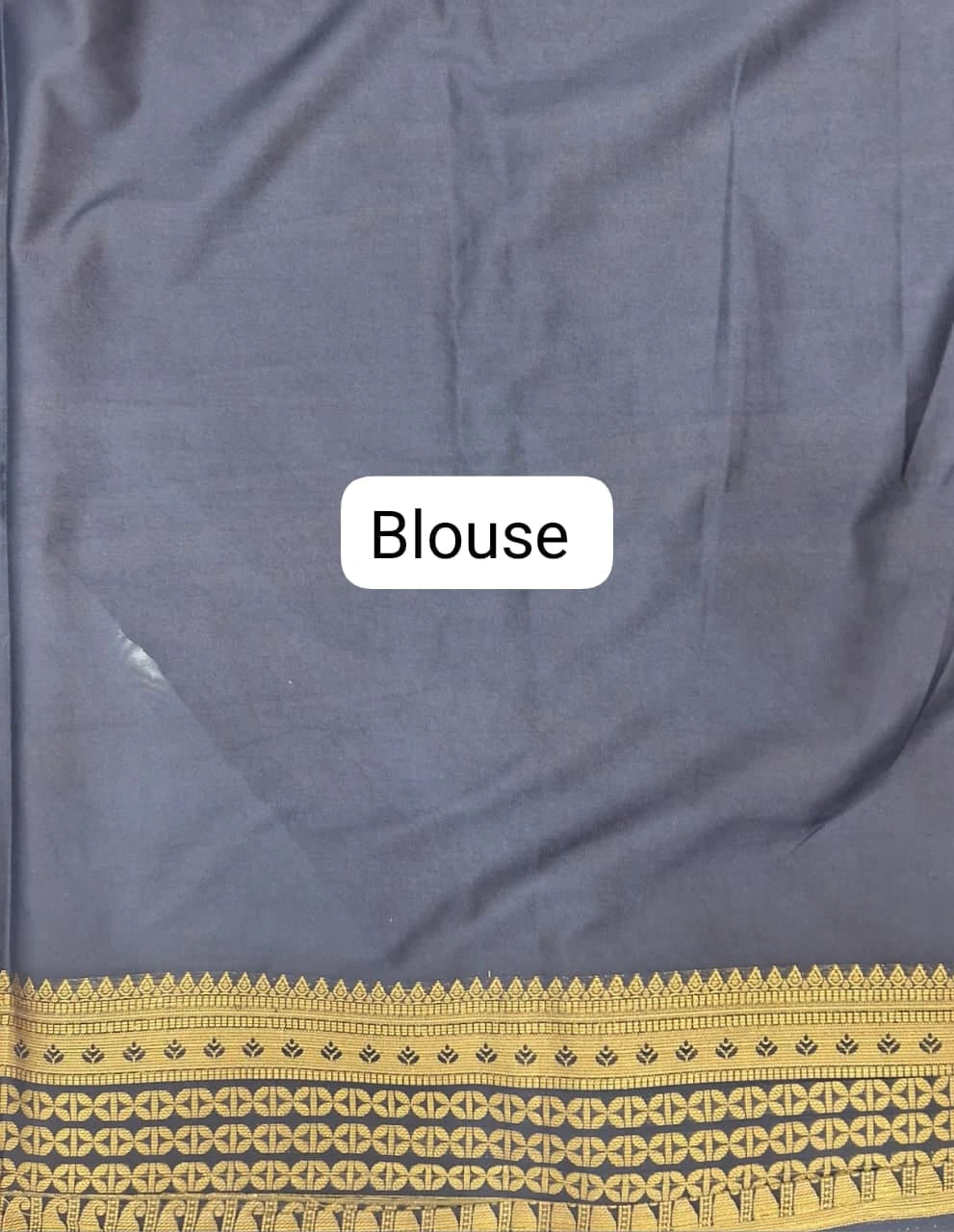 Yellow Mysore Crepe Silk Saree Blouse