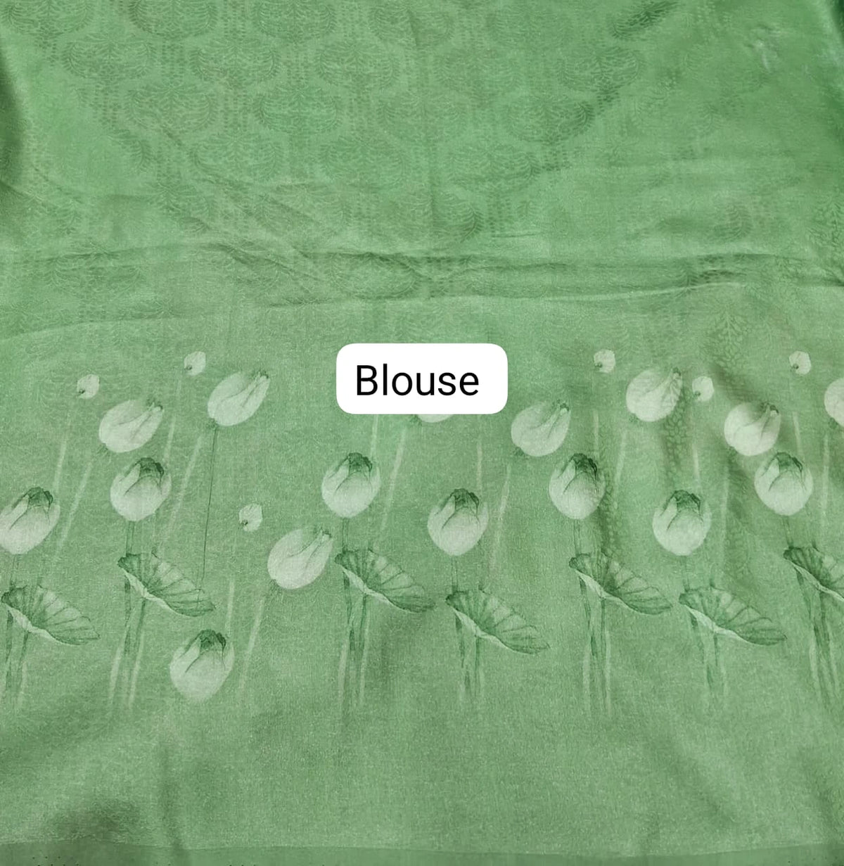 Light Grey Shaded Silk Saree Blouse