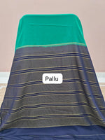Rama Green Mysore Crepe Silk Saree Pallu