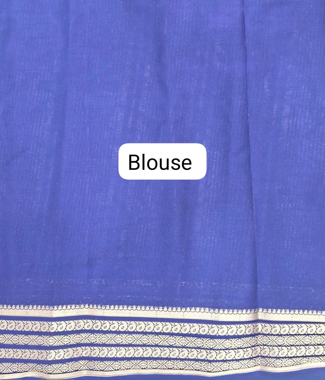 Rama Green Mysore Crepe Silk Saree Blouse