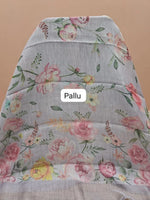 Metal Grey Tissue Tussar Saree Pallu