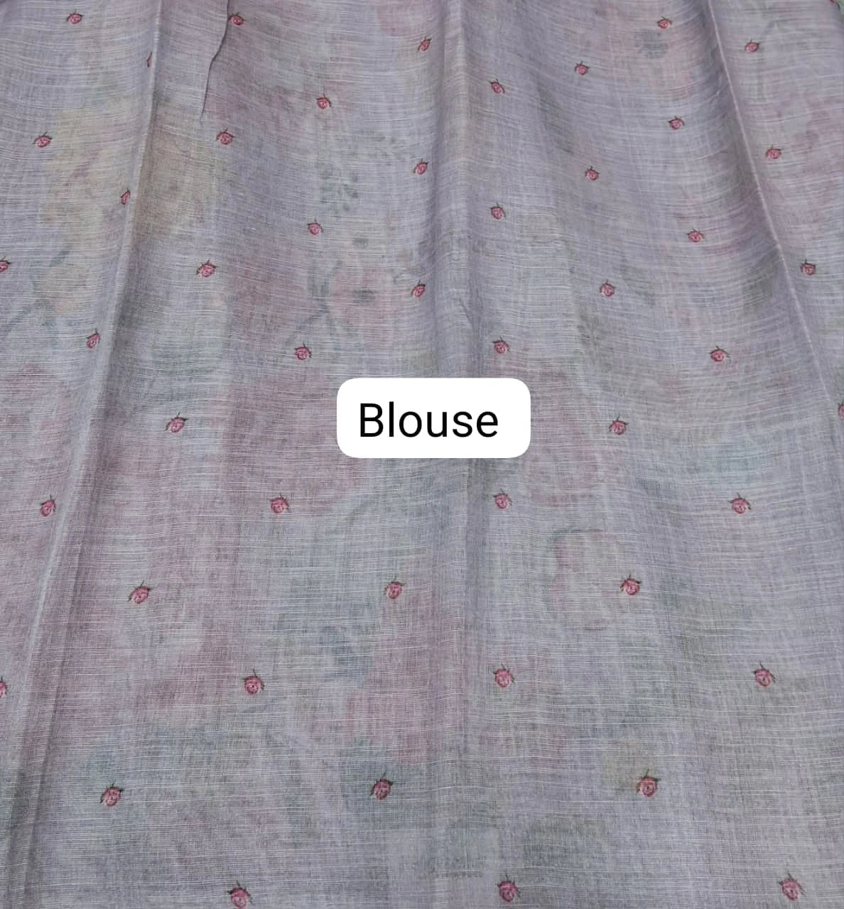 Metal Grey Tissue Tussar Saree Blouse