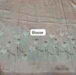 Light Silver Shaded Silk Saree blouse