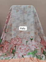 Light Silver Shaded Silk Saree pallu