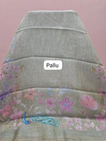 Light Mint Green Tissue Tussar Saree Pallu