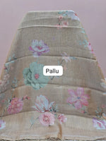 Beige Tissue Tussar Saree Pallu