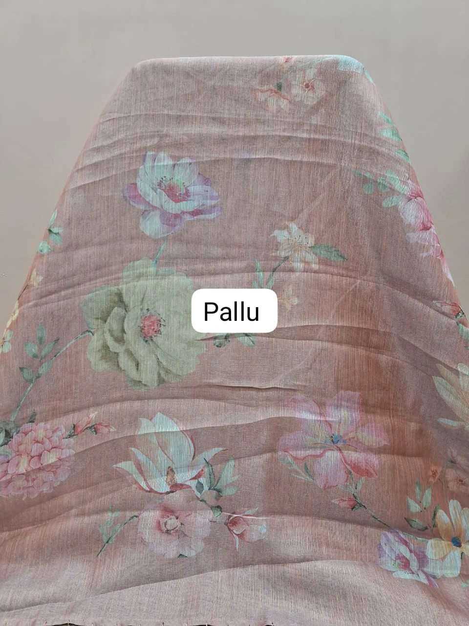 Light Brown Tissue Tussar Saree Pallu
