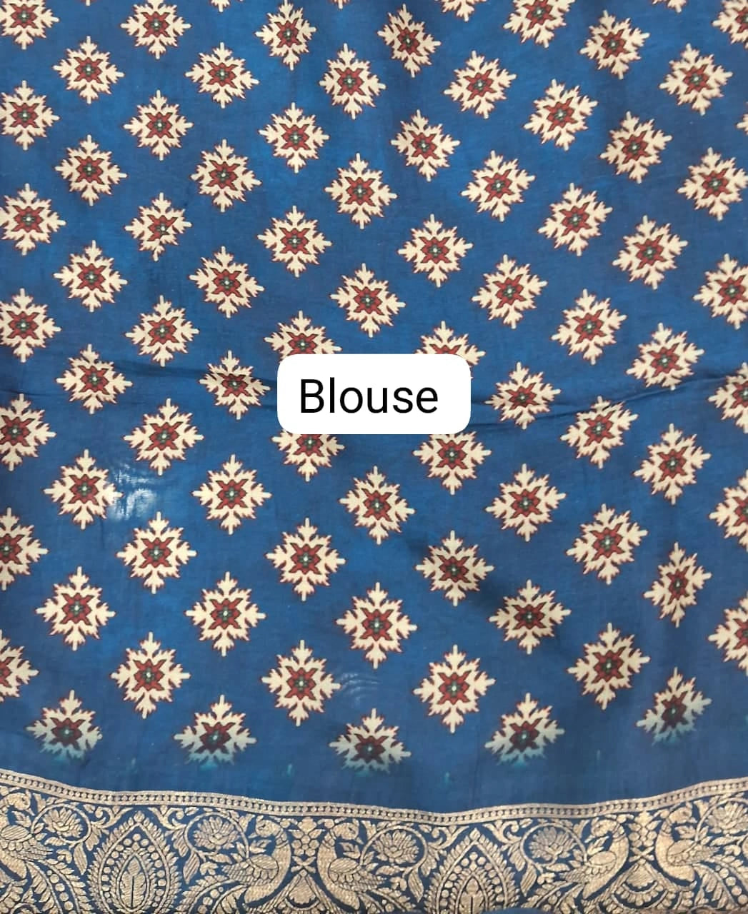 Red Chinnon Viscose Silk Saree Bouse
