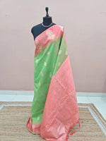 Light Green Munga Cotton Saree