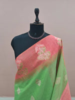 Light Green Munga Cotton Saree 1