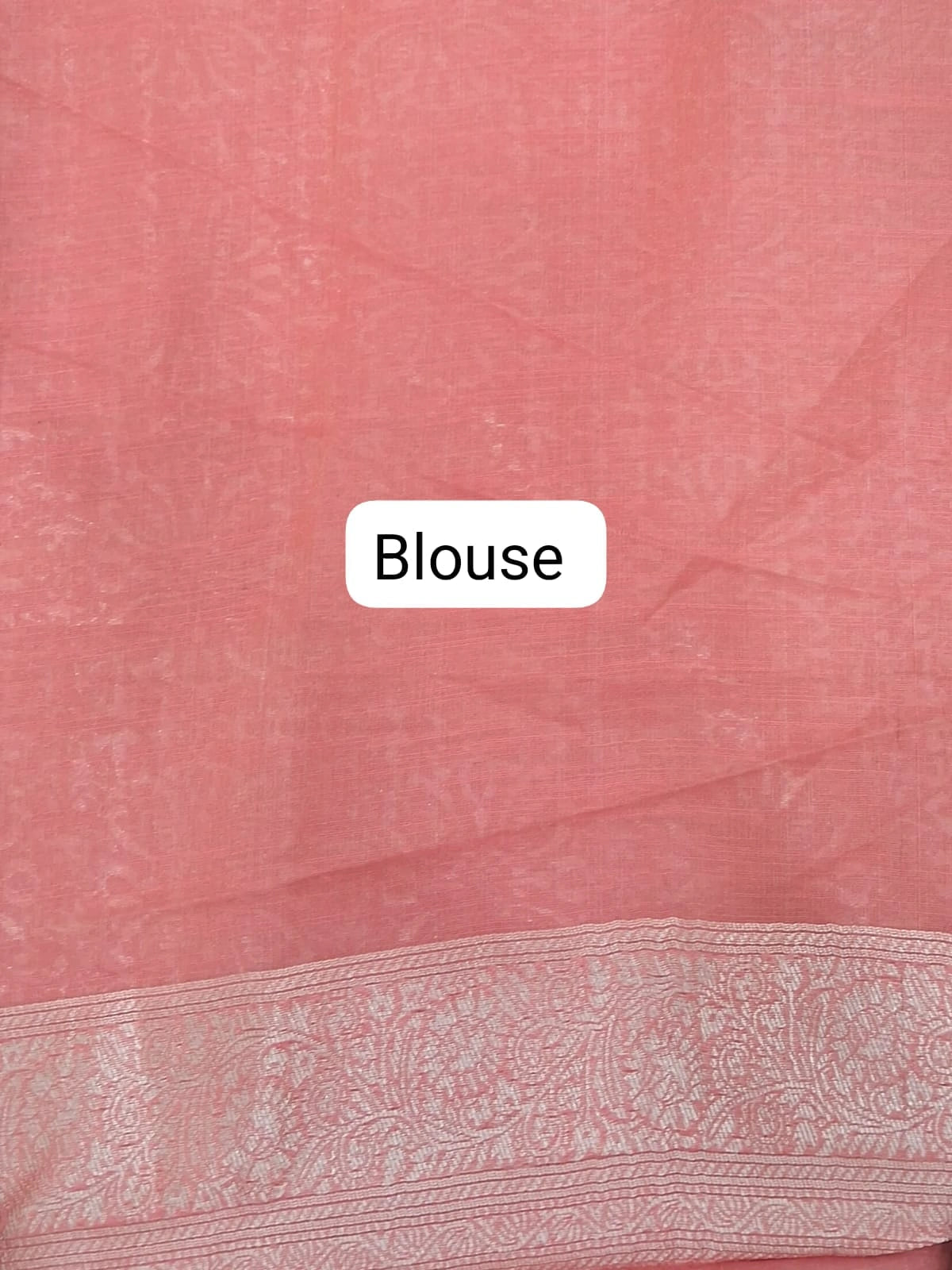Light Green Munga Cotton Saree Blouse