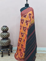 Light Orange Silk Saree 