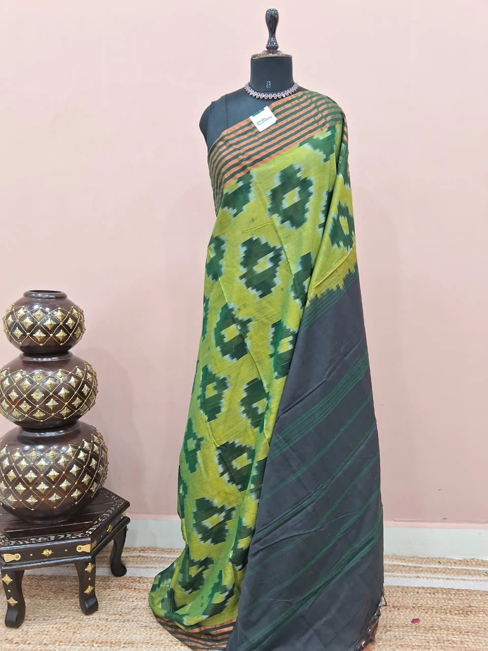 Bright Green Silk Saree 