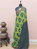 Bright Green Silk Saree 