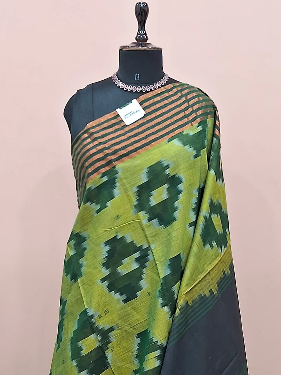 Bright Green Silk Saree 1