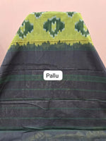 Bright Green Silk Saree pallu