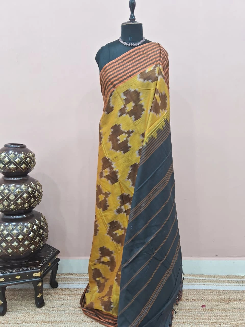Light Olive Green Silk Saree 