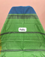 Royal Blue Plain Banana Silk Saree Pallu