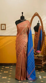 Light Brown Plain Banana Silk Saree