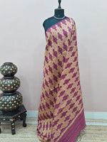 Onion Pink Gicha saree 
