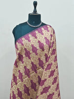 Onion Pink Gicha saree 1