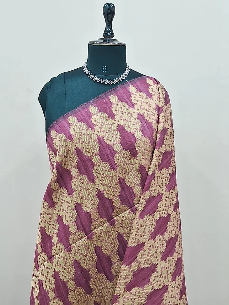 Onion Pink Gicha saree 1