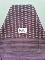 Wine-Shaded Gicha Saree pallu