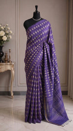Purple-Shaded Gicha Saree 