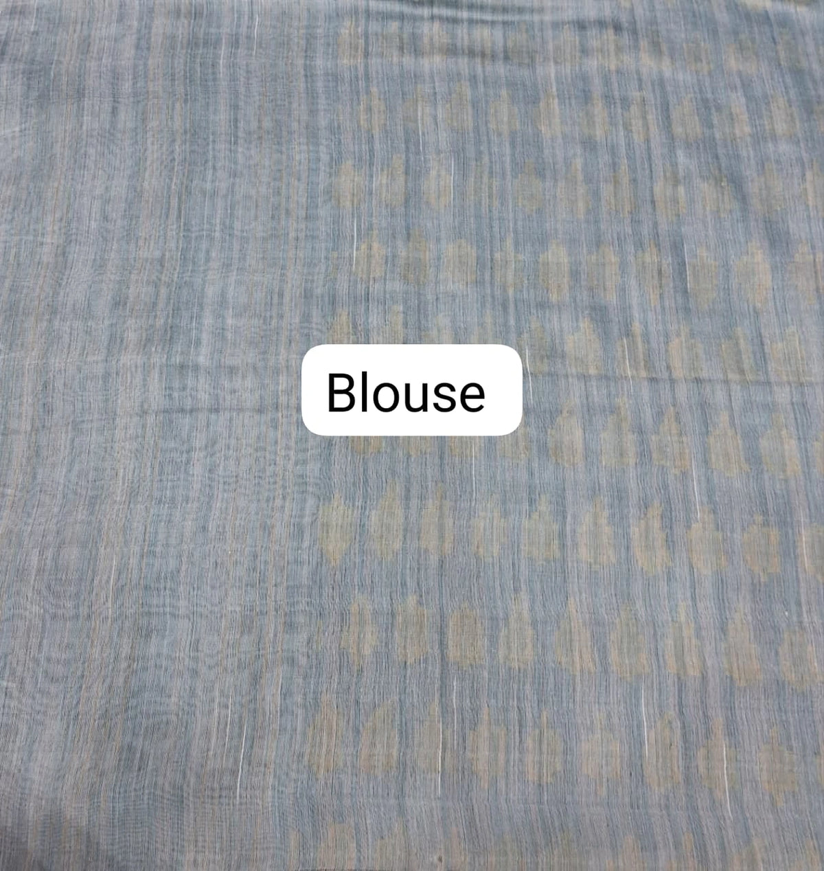 Pale Sky Blue Gicha Saree blouse