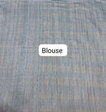 Pale Sky Blue Gicha Saree blouse