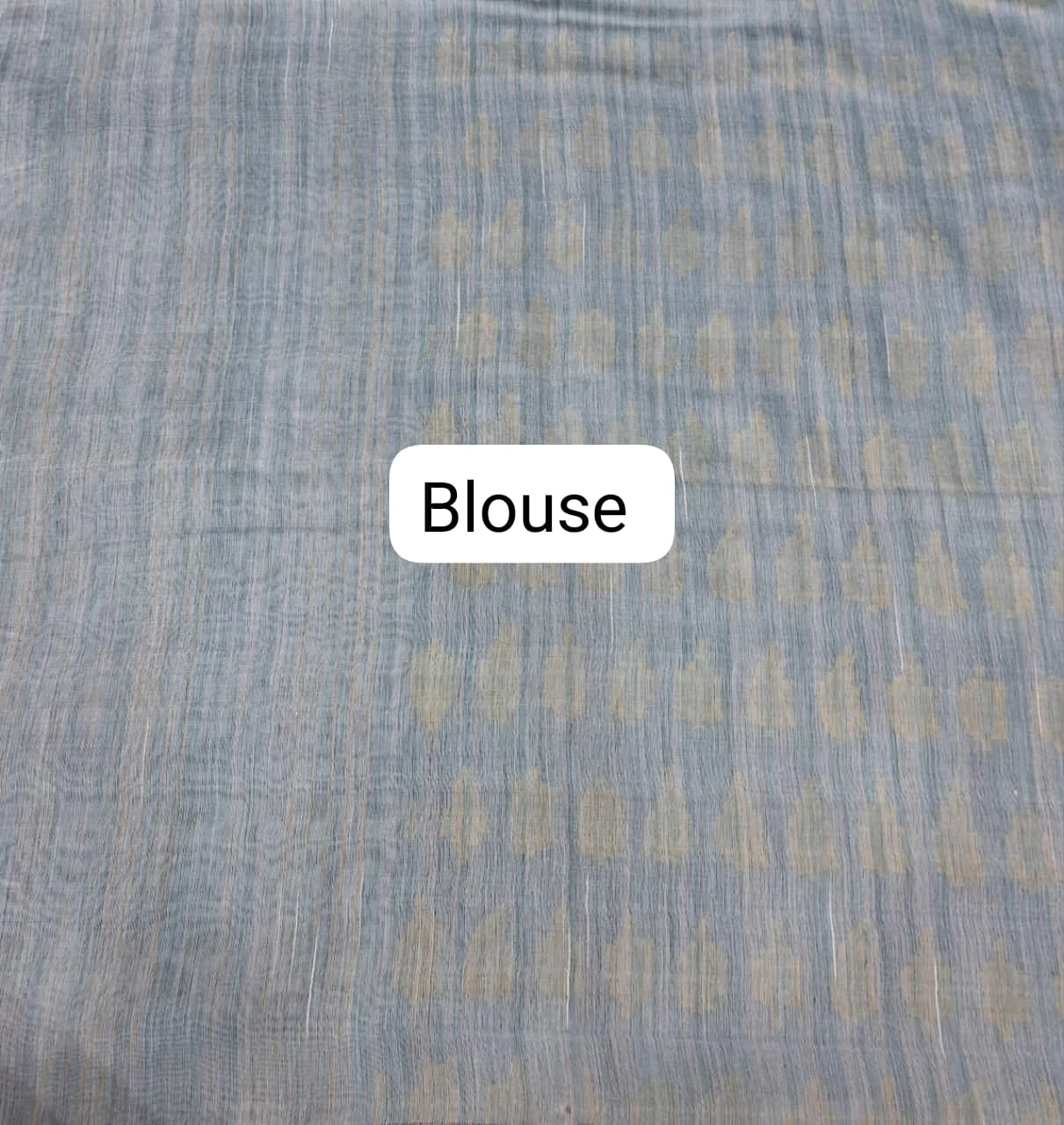 Pale Sky Blue Gicha Saree blouse