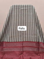 Brown Jute Saree pallu