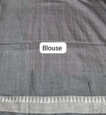 Wine Jute Saree blouse