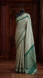 Beige Jute Saree 