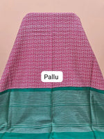 Pink Jute Saree pallu