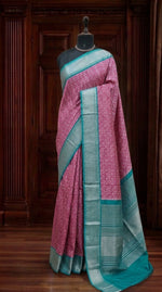Pink Jute Saree 