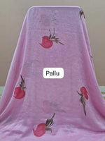 Baby Pink Chiffon Saree Pallu