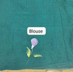 Emerald Green Chiffon Saree Blouse