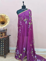 Purple Chiffon Saree 