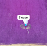 Purple Chiffon Saree Blouse