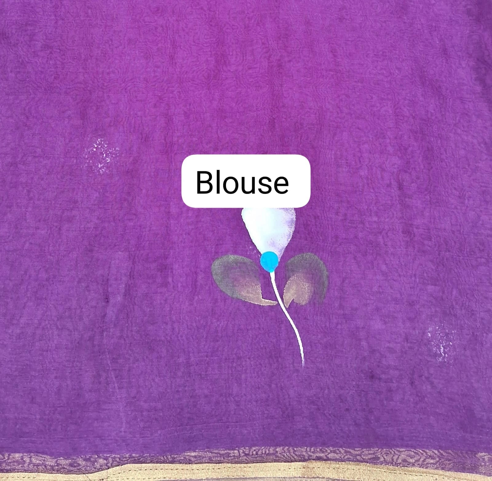 Purple Chiffon Saree Blouse