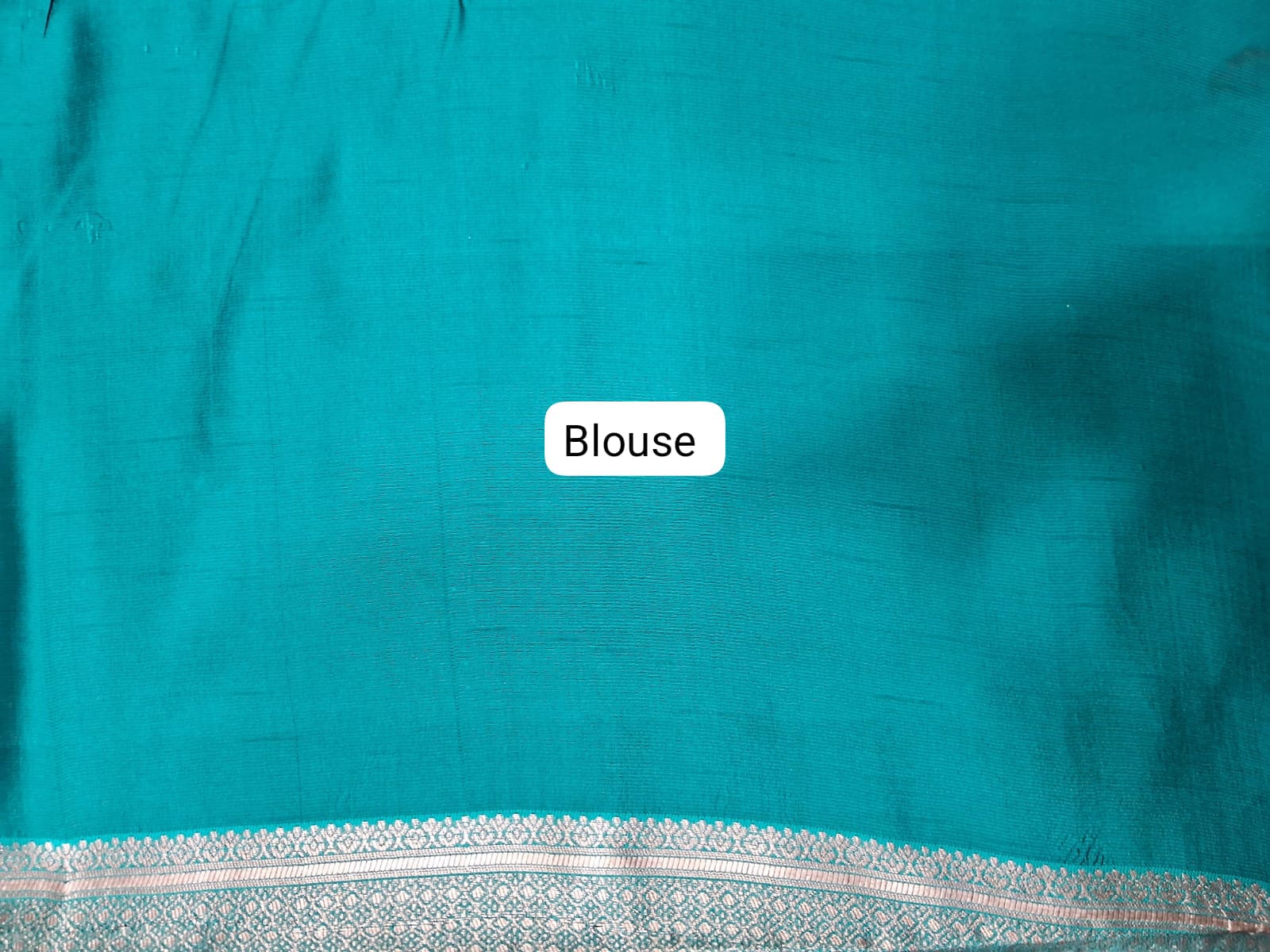 Deep Blue Linen Saree Blouse