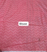 Rose pink bamboo silk saree Blouse