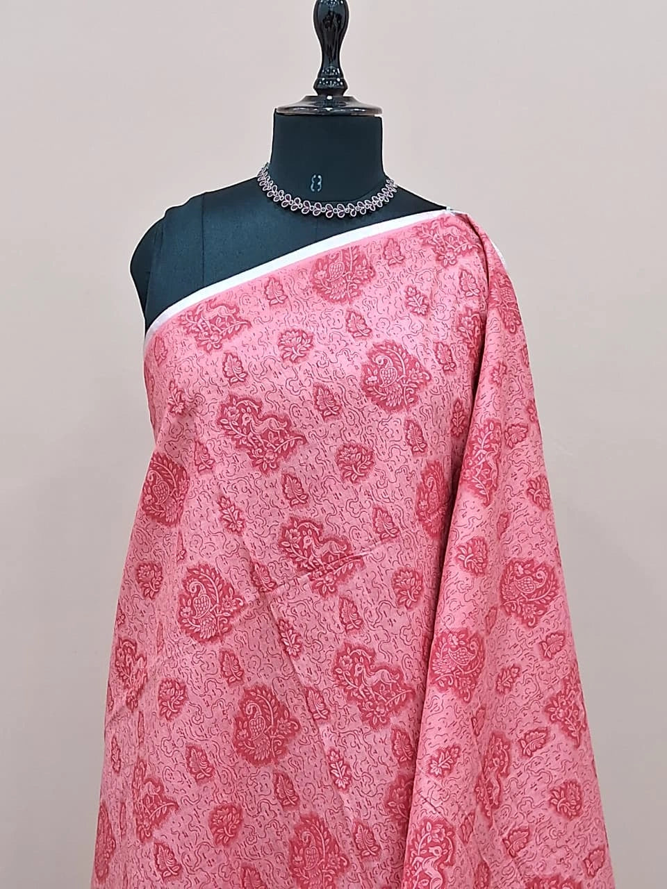 Light Pink Bamboo Silk Saree 1