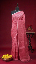 Light Pink Bamboo Silk Saree
