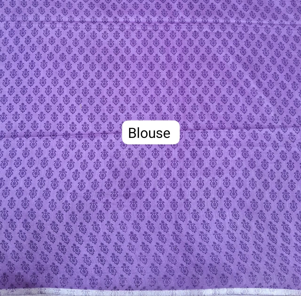 Lavender Bamboo Silk Saree Blouse