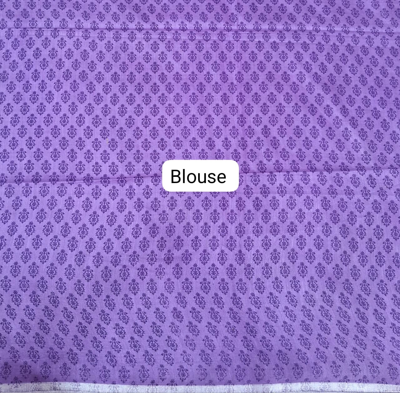 Lavender Bamboo Silk Saree Blouse